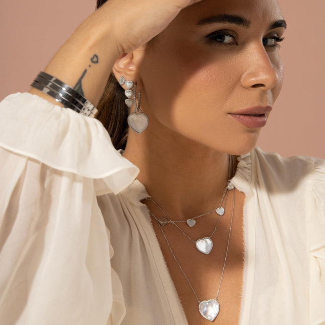 Mother pearls heart set