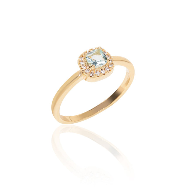Square zirconia ring