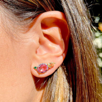 Crystal ear cuff earrings