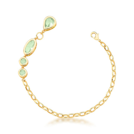 Bracelet drop green zirconia
