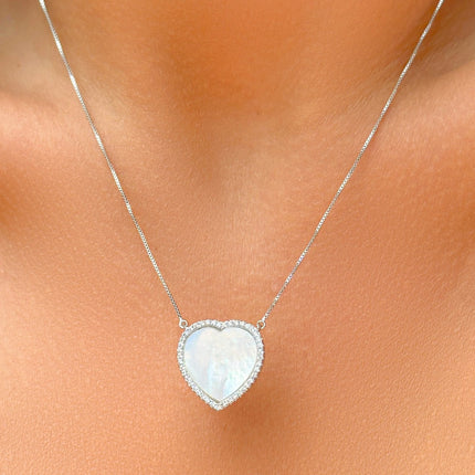 Mother pearls heart set
