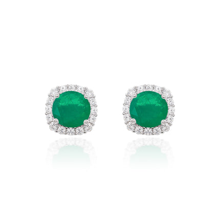 Sterling silver emerald zirconia set