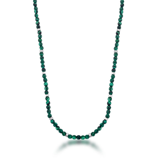 Stainless and stone necklace