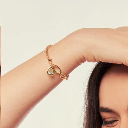 Bracelet drop green zirconia