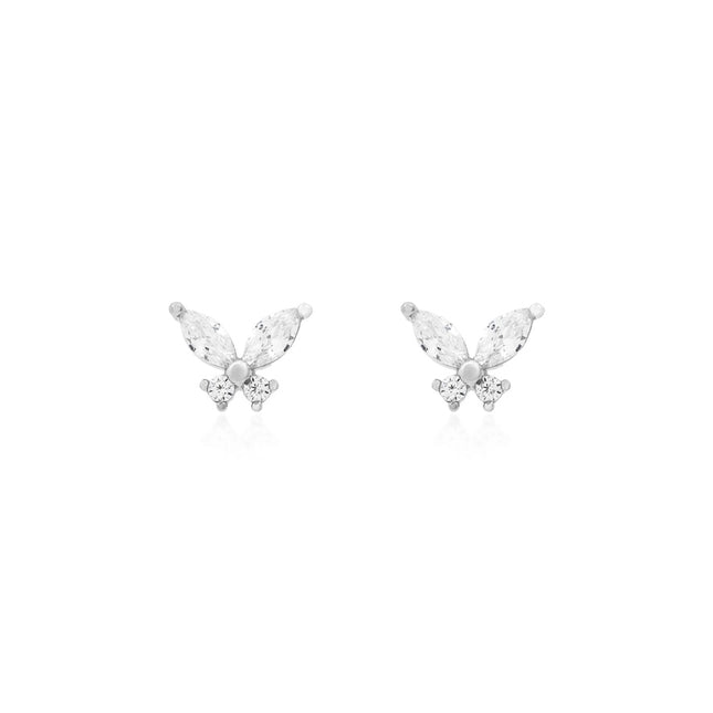 Sterling silver half butterfly earrings