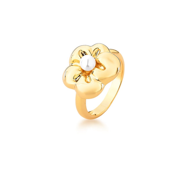 Flower pearls ring