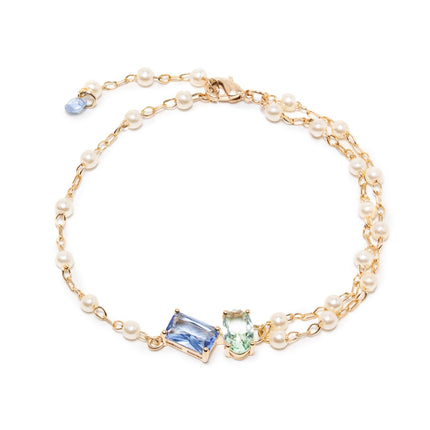 Baroque pearls and crystal bracelet