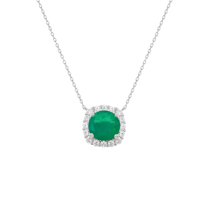 Sterling silver emerald zirconia set