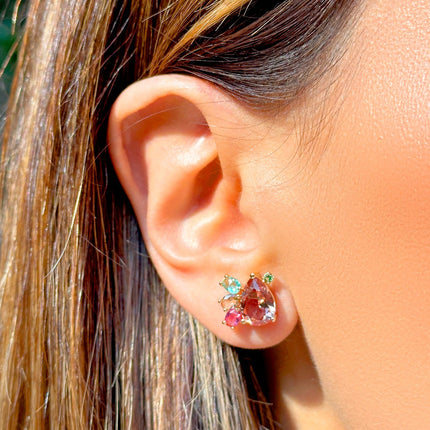 Colourful crystal and baroque pearls set