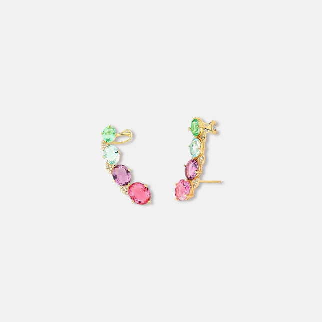 Ear cuff colourful zirconia