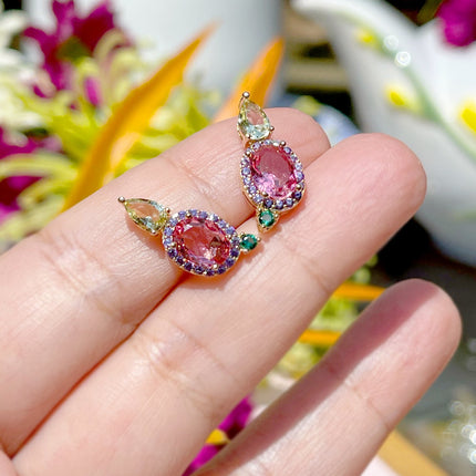 Crystal ear cuff earrings
