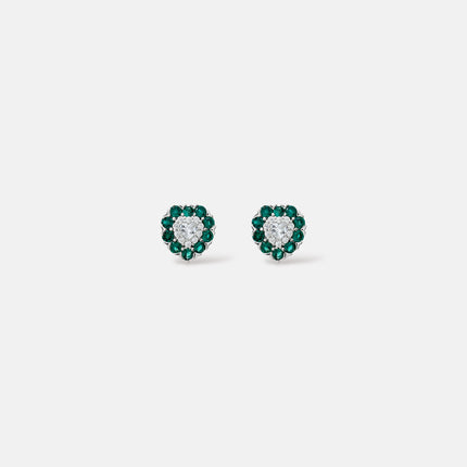 Sterling silver heart zirconia