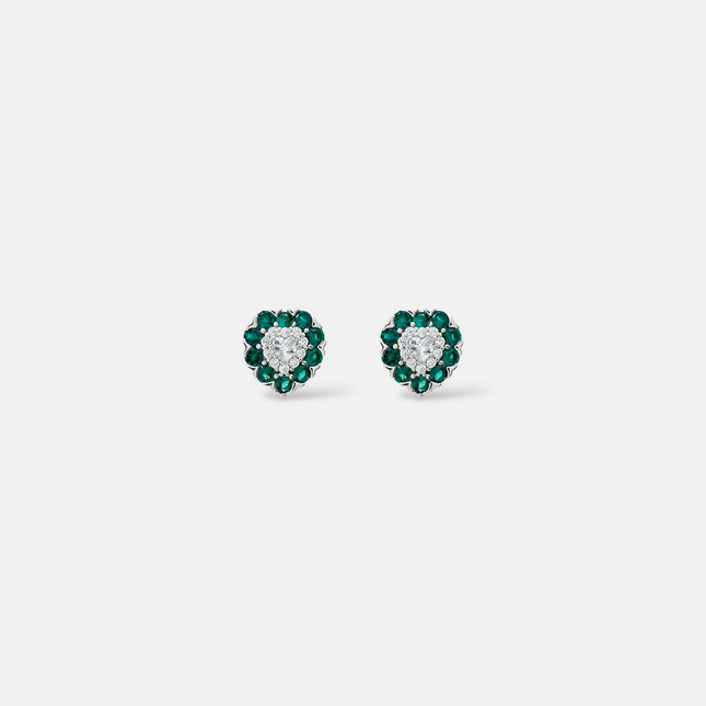 Sterling silver heart zirconia