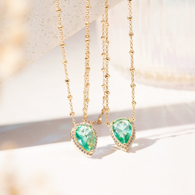 Drop long necklace