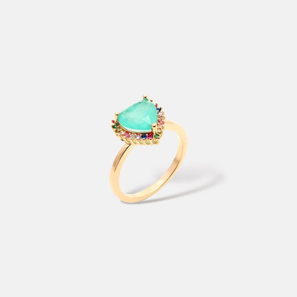 Heart tourmaline ring