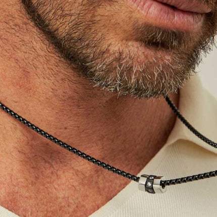 Stainless zirconia necklace
