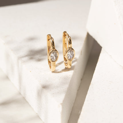 Rectangle zirconia Earrings