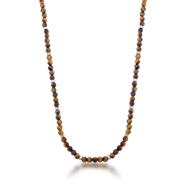 Stainless and stone necklace