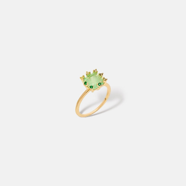 Square green ring