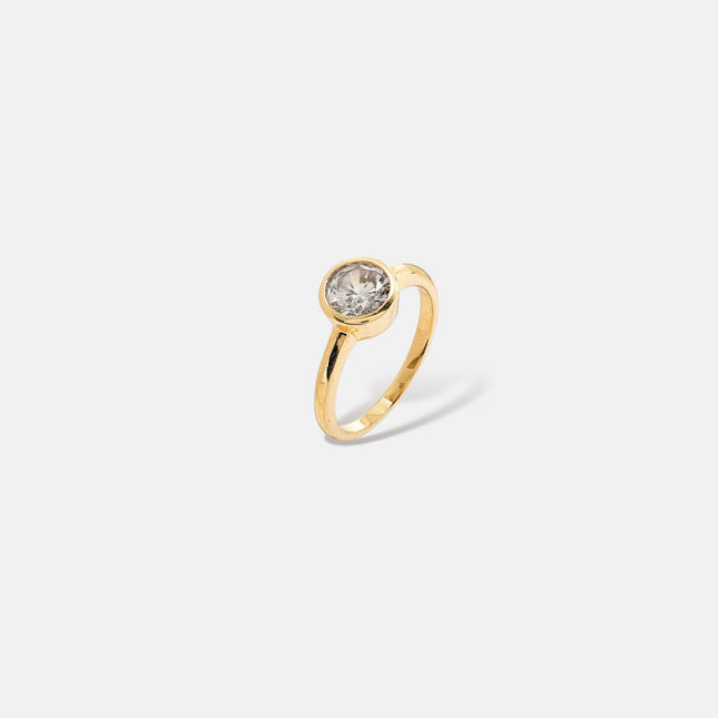 Sterling silver solitary ring