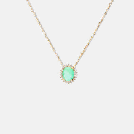 Oval tourmaline necklace