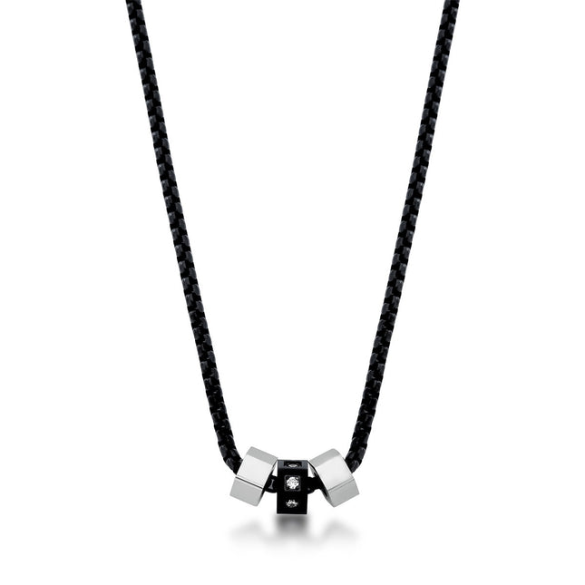 Stainless zirconia necklace