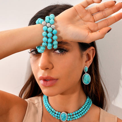 Turquoise balls bracelet