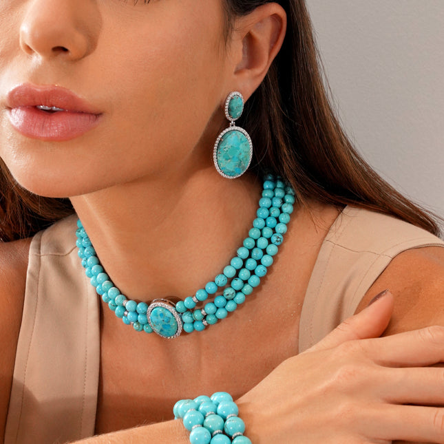 Turquoise balls bracelet