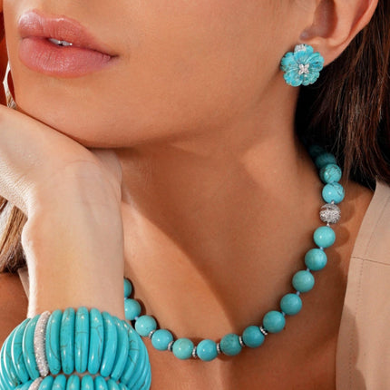 Turquoise thick bracelet