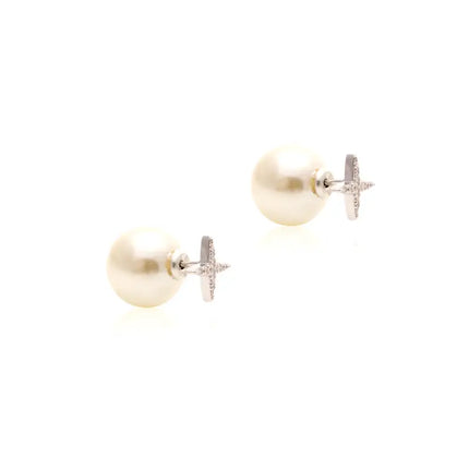 Pearls and zirconia earrings