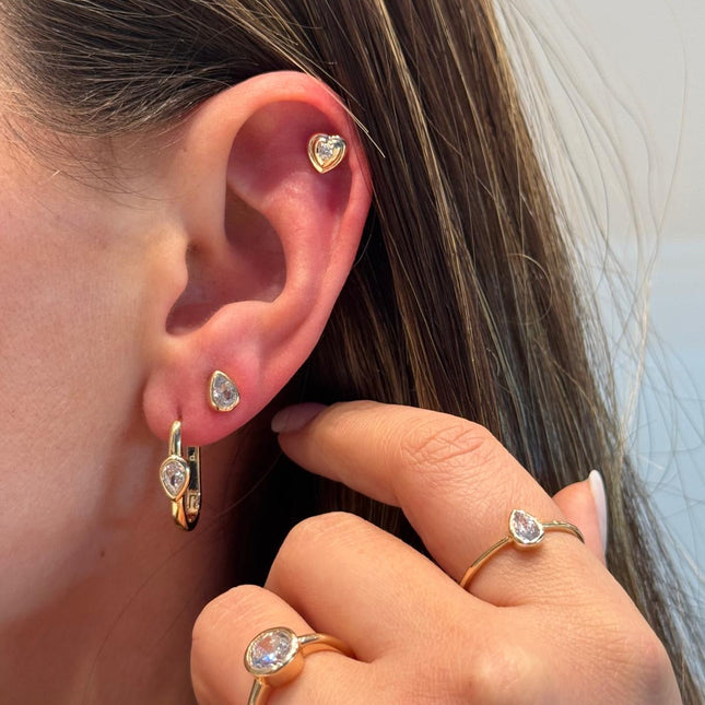 Rectangle zirconia Earrings