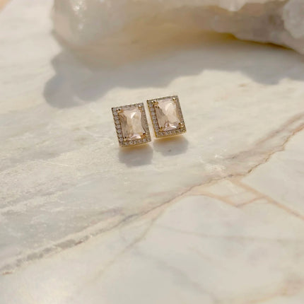 Small rectangular earrings