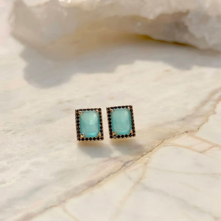 Small rectangular earrings