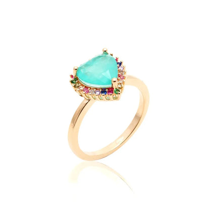 Heart tourmaline ring