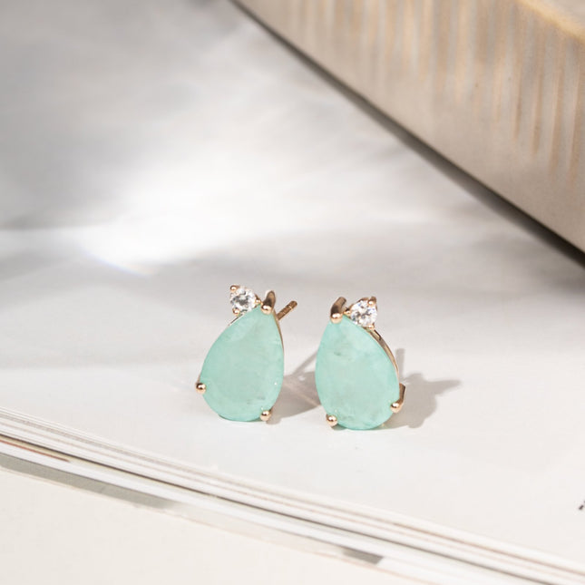 Tourmaline earrings and ear cuff set