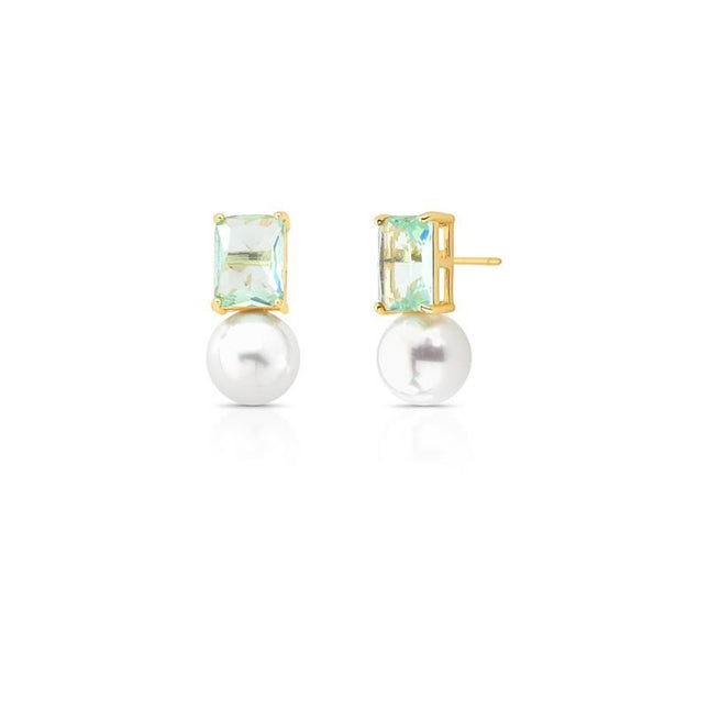 Square pearls earrings