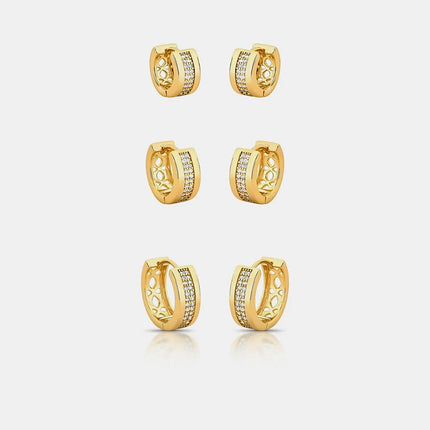 Hoop zirconia earrings