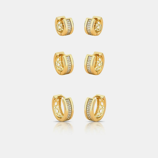 Hoop zirconia earrings