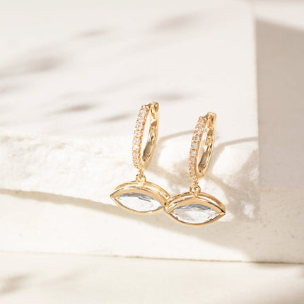 Crystal hoop earrings