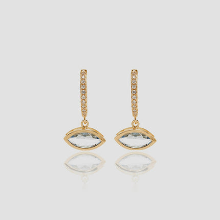 Crystal hoop earrings