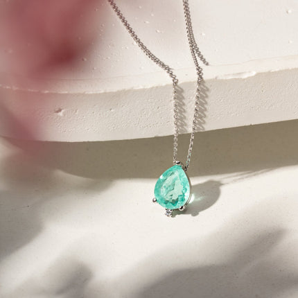 Sterling silver drop tourmaline set