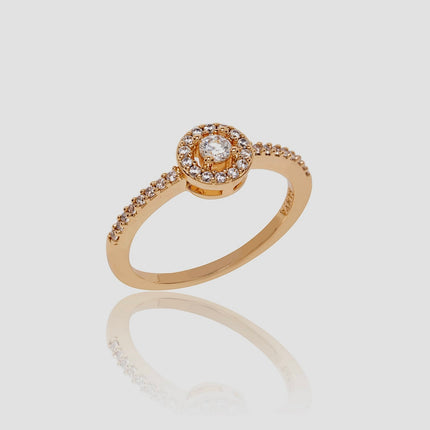 Solitaire zirconia ring