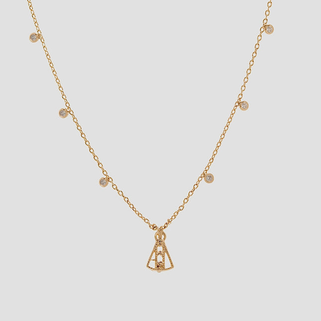 Virgin mary necklace