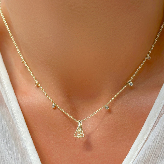 Virgin mary necklace