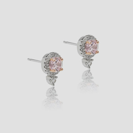 Sterling silver morganite crystal set