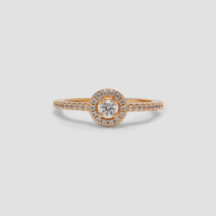 Solitaire zirconia ring