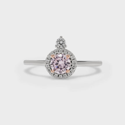 Sterling silver morganite ring