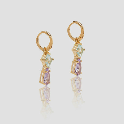 Crystal colourful earrings