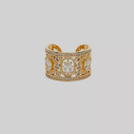 Gold plated zirconia Ring