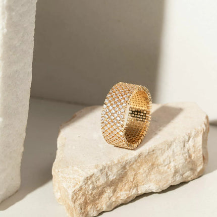 Gold plated zirconia ring